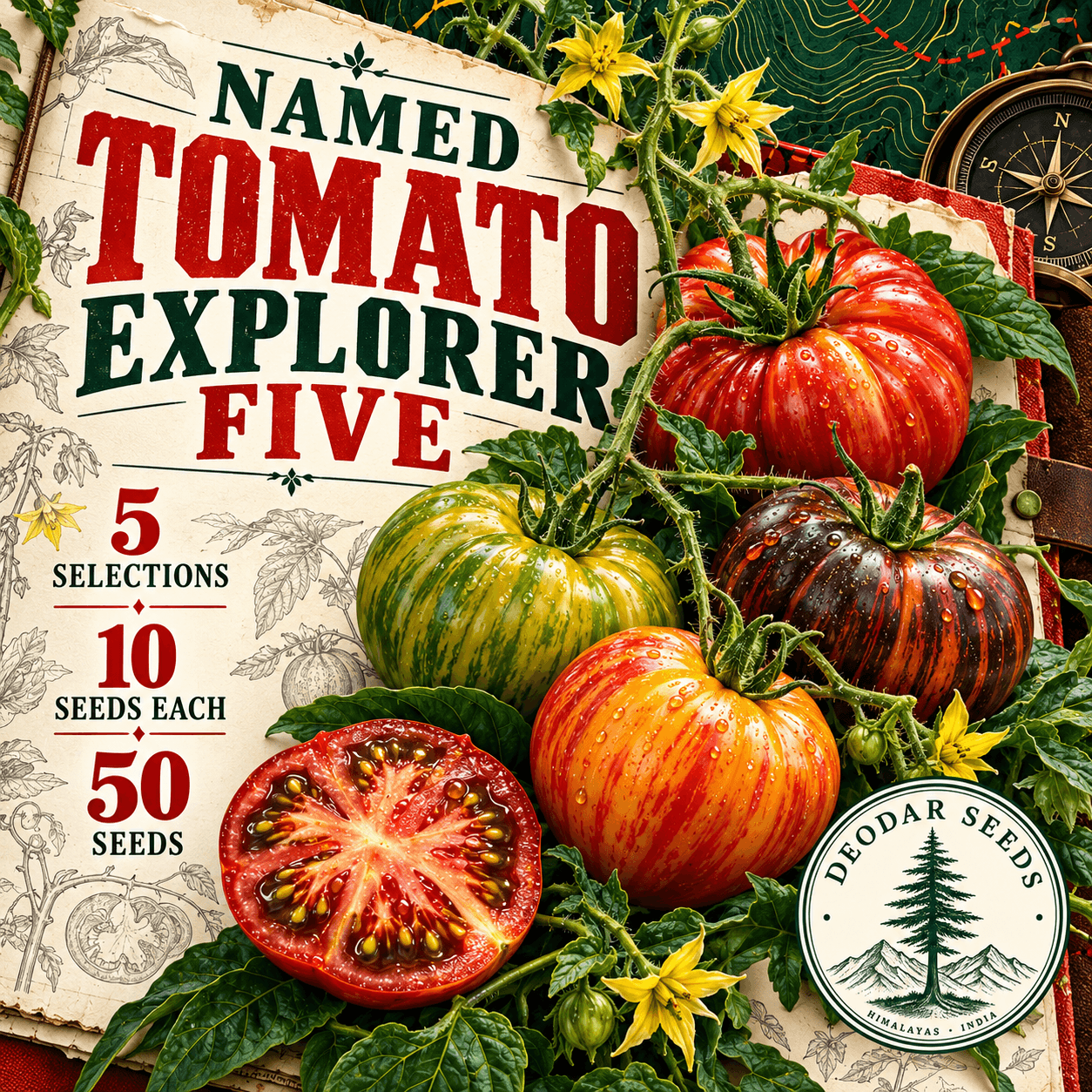 Named Tomato Explorer Five — 5 Seed Selections