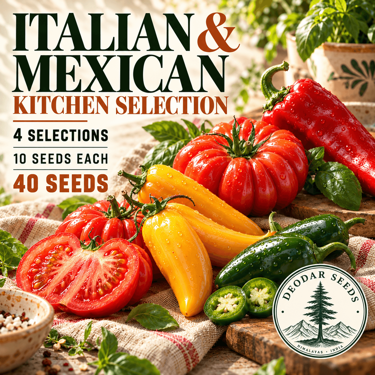 Italian & Mexican Kitchen Selection — 4 Seed Selections