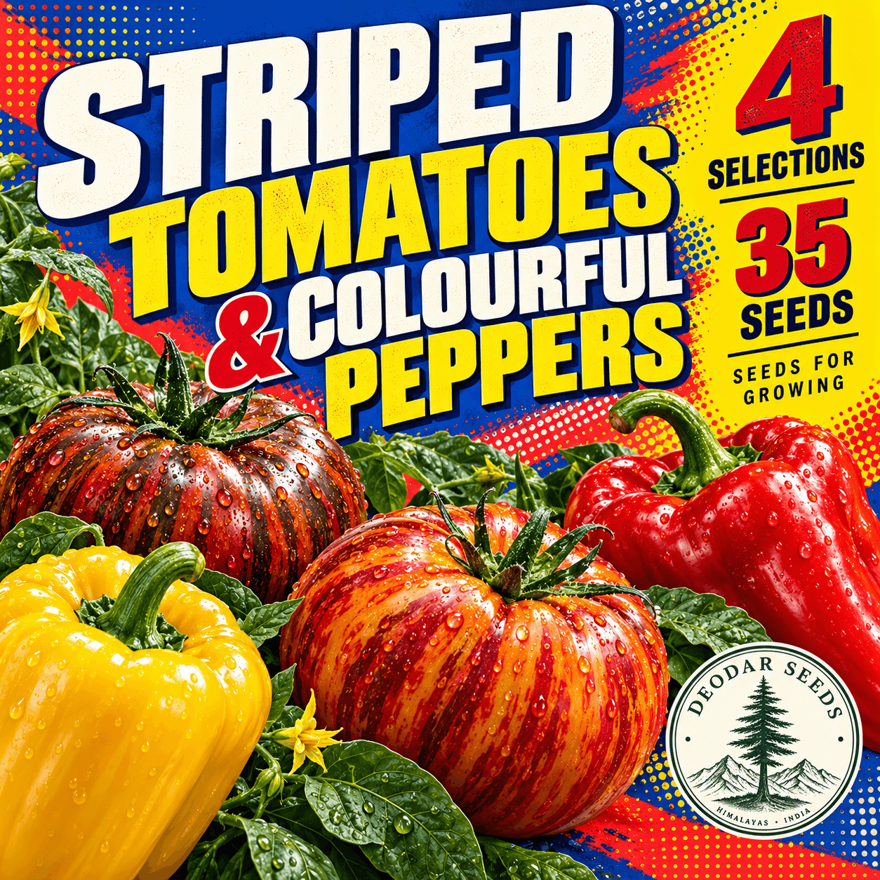 Striped Tomatoes & Colourful Peppers — 4 Seed Selections