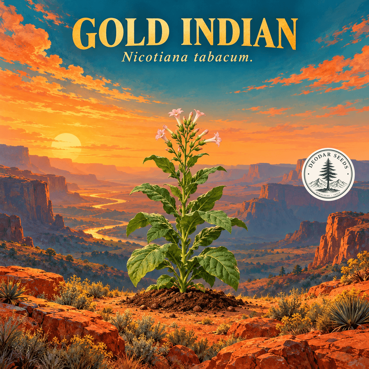 Illustrated cover: GOLD INDIAN (Nicotiana tabacum)