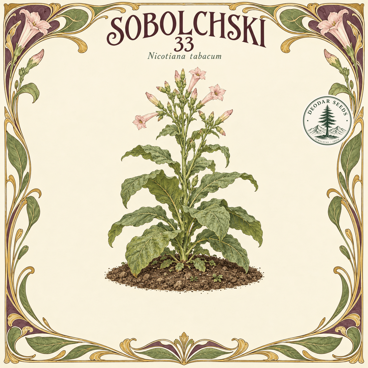 Illustrated cover: SOBOLCHSKI 33 (Nicotiana tabacum)